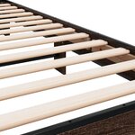 vidaXL Cadre de lit chêne marron 75x190 cm bois d'ingénierie et métal