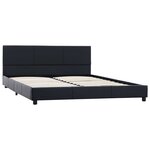 vidaXL Cadre de lit Noir Similicuir 160x200 cm