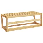 vidaXL Étagère murale à serviettes 60x25x20 cm bambou
