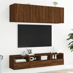 vidaXL Meubles TV muraux 2 Pièces chêne marron 40x30x30cm bois ingénierie