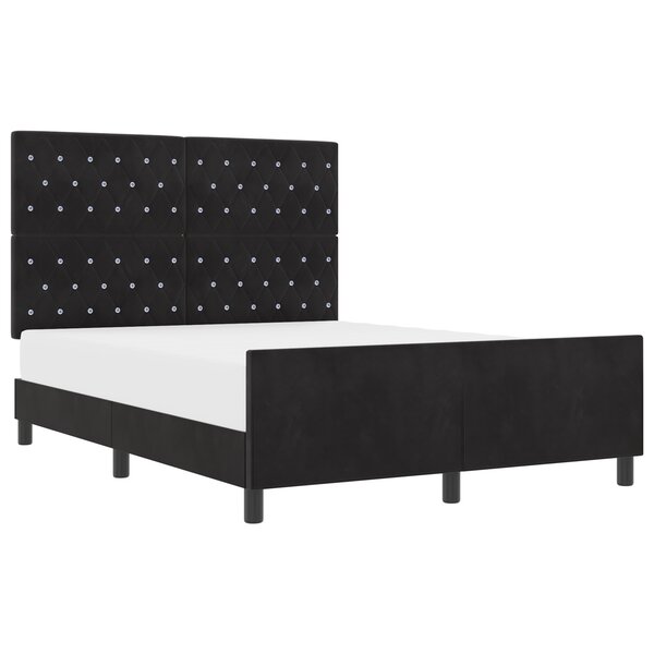 Cadre de lit vidaXL Noir 160x200 cm Velours