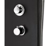 vidaXL Panneau de douche aluminium 20x44x130 cm noir