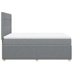 vidaXL Sommier à lattes de lit avec matelas Gris clair 140x190cm Tissu