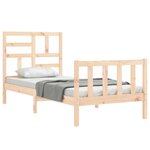 vidaXL Cadre de lit sans matelas bois de pin massif