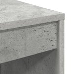 vidaXL Bureau avec rangement Gris béton Bois composite