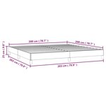 vidaXL Cadre de lit sans matelas vert 200x200 cm tissu