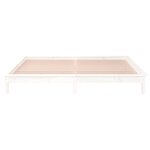 vidaXL Cadre de lit à LED sans matelas blanc 120x200 cm bois massif
