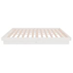 vidaXL Cadre de lit sans matelas blanc bois massif