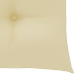 vidaXL Chaises de jardin et coussins blanc crème lot de 4 Teck massif
