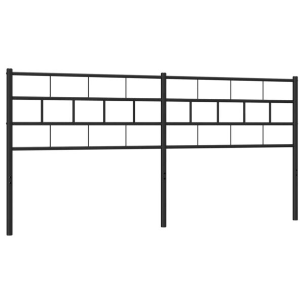 vidaXL Tête de lit métal noir 160 cm
