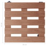 vidaXL Chariots à plantes 4 Pièces Marron 30x30x7 5 cm WPC