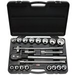 Ks tools jeu de clé à cliquet et douilles 21 pièces 3/4" 911.0722