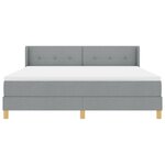Lit à Sommier vidaXL avec Matelas Gris Clair 180x200 cm Tissu