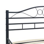 vidaXL Cadre de lit Noir Acier 200 x 200 cm