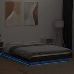 vidaXL Cadre de lit avec lumières LED sans matelas 140x190 cm
