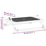 vidaXL Repose-pied Noir 45x40x13 5 cm