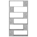 vidaXL Bibliothèque/Séparateur de pièce Gris béton 100x24x188 cm