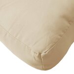 vidaXL Coussin de palette beige 120x40x12 cm tissu