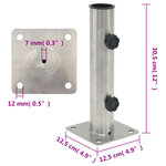 vidaXL Base de parasol pour mât Ø38/48 mm argenté acier