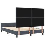 vidaXL Cadre de lit Gris foncé 140x190 cm Velours