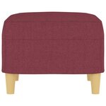 vidaXL Repose-pied Rouge bordeaux 60x50x41 cm Tissu