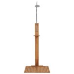 vidaXL Douche de jardin 75x75x210 cm bois de teck solide