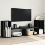 vidaXL Meubles TV 2 Pièces noir 75x30x50 cm bois d'ingénierie