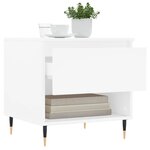vidaXL Tables basses 2 Pièces blanc 50x46x50 cm bois d'ingénierie