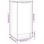 vidaXL Buffets 2 Pièces noir 30x30x70 cm bois d'ingénierie