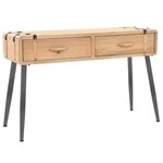 vidaXL Table console Bois massif de sapin 115x40 5x76 cm