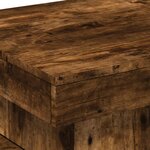 vidaXL Table basse avec lumières LED chêne fumé 50x50x40 cm