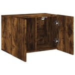 vidaXL Meuble TV mural chêne fumé 60x30x41 cm