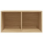 vidaXL Boîte de rangement de vinyles Chêne sonoma 71x34x36 cm