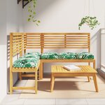 vidaXL Coussins de palette pour siège 6 Pièces Motif feuille 40x40x8 cm Tissu Oxford