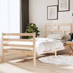 vidaXL Cadre de lit sans matelas 90x190 cm bois massif
