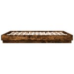 vidaXL Cadre de lit sans matelas chêne fumé 200x200 cm