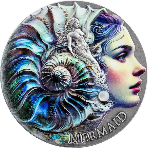 Pièce de monnaie en Argent 2000 Francs g 62.2 (2 oz) Millésime 2025 Nature Spirits MERMAID