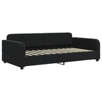 vidaXL Lit de jour avec lit gigogne noir 90x200 cm velours