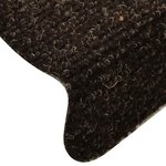 vidaXL Tapis d'escalier autocollants 15Pièces Marron 65x21x4cm Aiguilleté