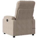 vidaXL Fauteuil inclinable de massage électrique taupe