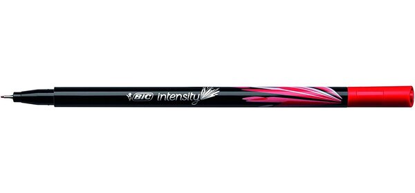 Stylo Feutre Fineliner Intensity Pte Baguée métal Fine 0,4mm Rouge BIC