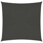 vidaXL Voile d'ombrage 160 g/m² Anthracite 5x5 m PEHD