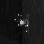 vidaXL Haut meuble chêne noir 80x33x150 cm Bois d'ingénierie