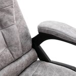 vidaXL Chaise de bureau de massage gris clair similicuir daim