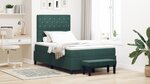 vidaXL Lit à ressort avec matelas et banc vert foncé 120x190 cm velours