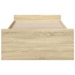 vidaXL Cadre de lit et tiroirs chêne sonoma 90x200cm bois d'ingénierie