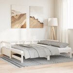 vidaXL Lit de jour et lit gigogne et matelas 90x200 cm bois pin massif
