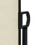 vidaXL Auvent latéral rétractable crème 120x1200 cm