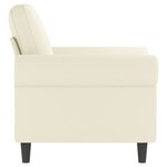 vidaXL Fauteuil Crème 60 cm Velours