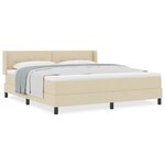 Lit Box Spring vidaXL avec Crème de Matelas 180x200 cm Tissu